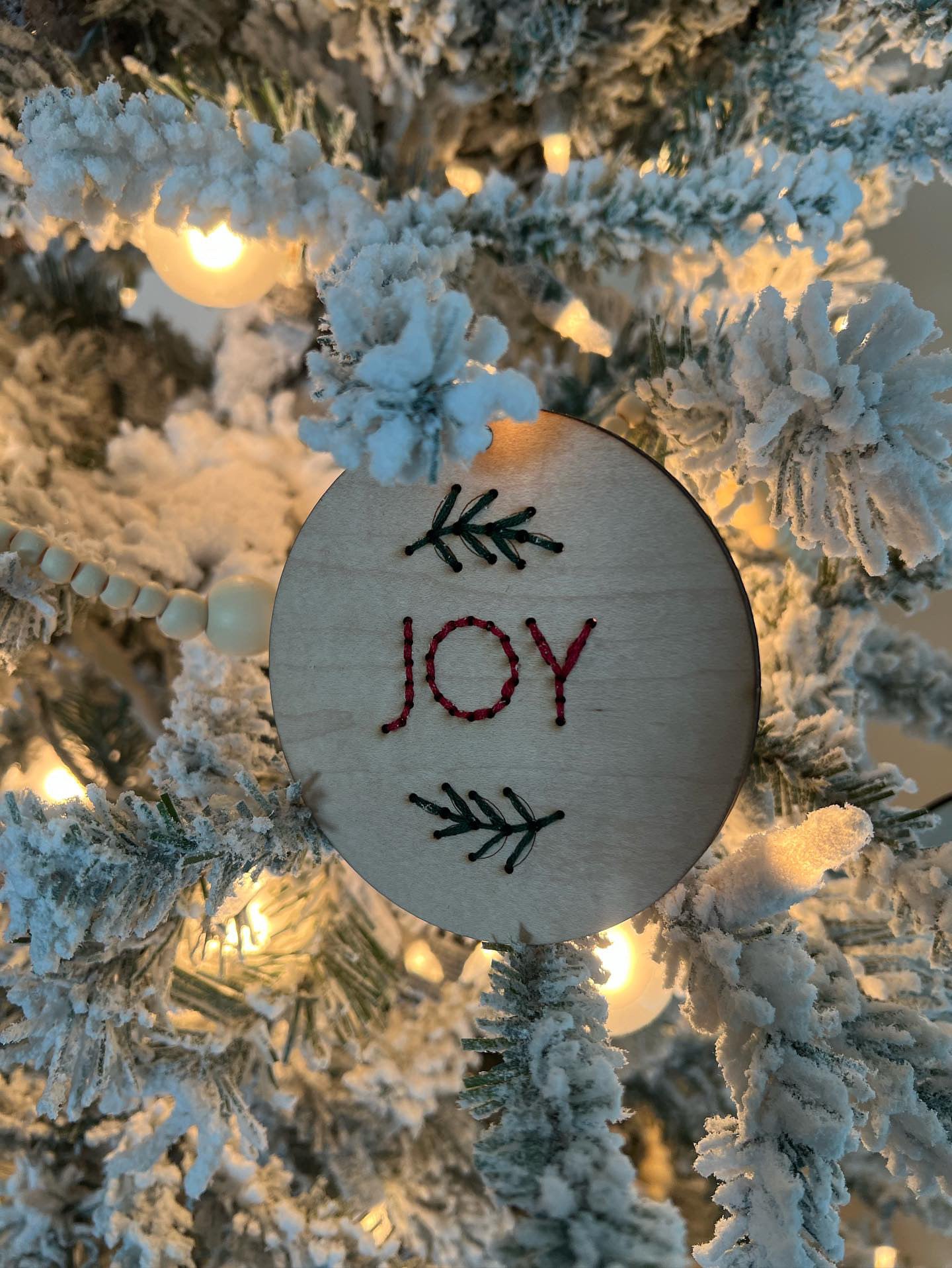 Christmas Words Embroidery Ornaments DIY