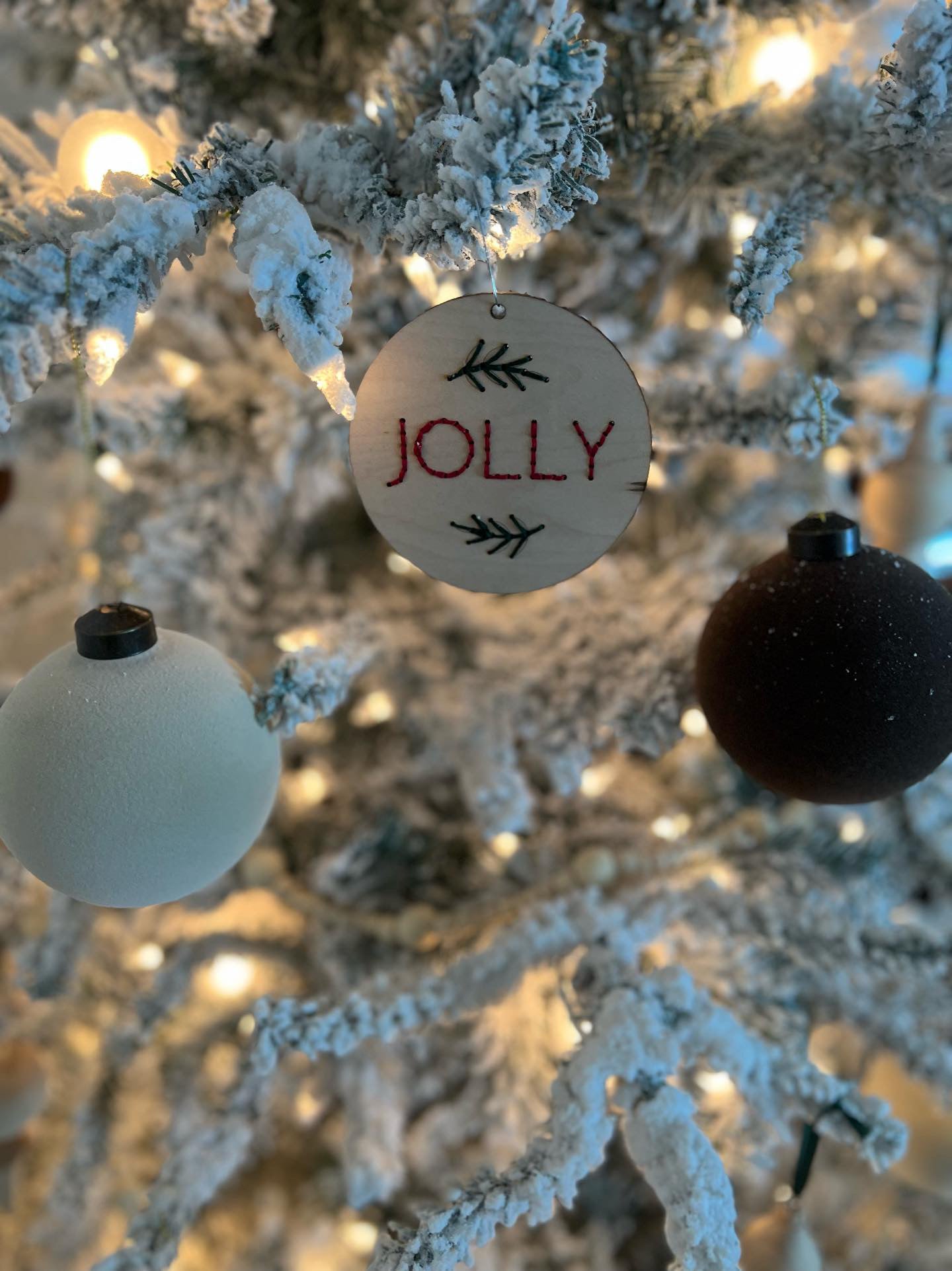 Christmas Words Embroidery Ornaments DIY