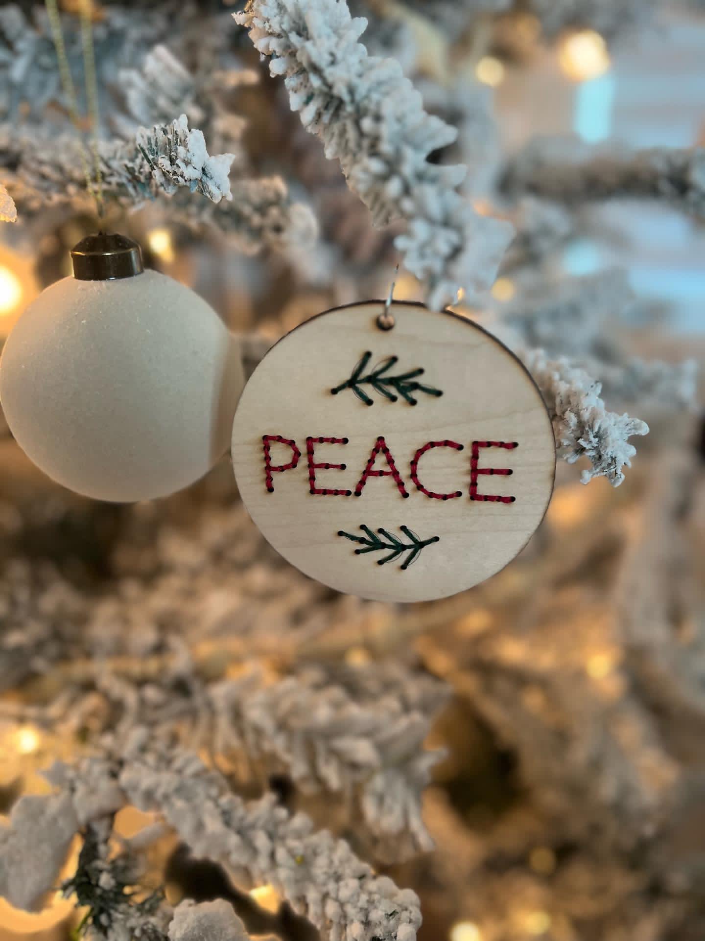 Christmas Words Embroidery Ornaments DIY