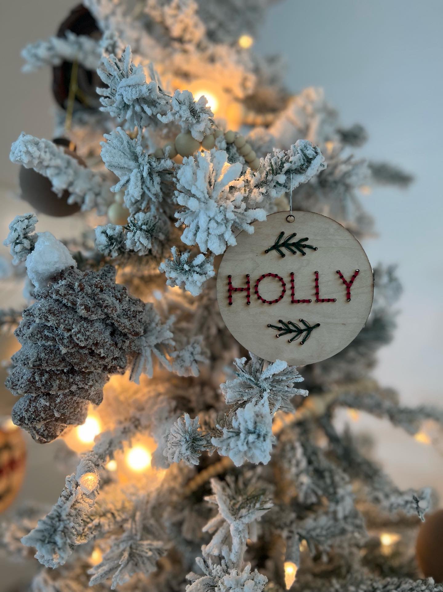 Christmas Words Embroidery Ornaments DIY