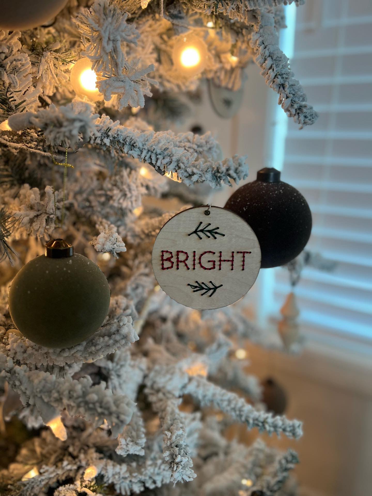 Christmas Words Embroidery Ornaments DIY