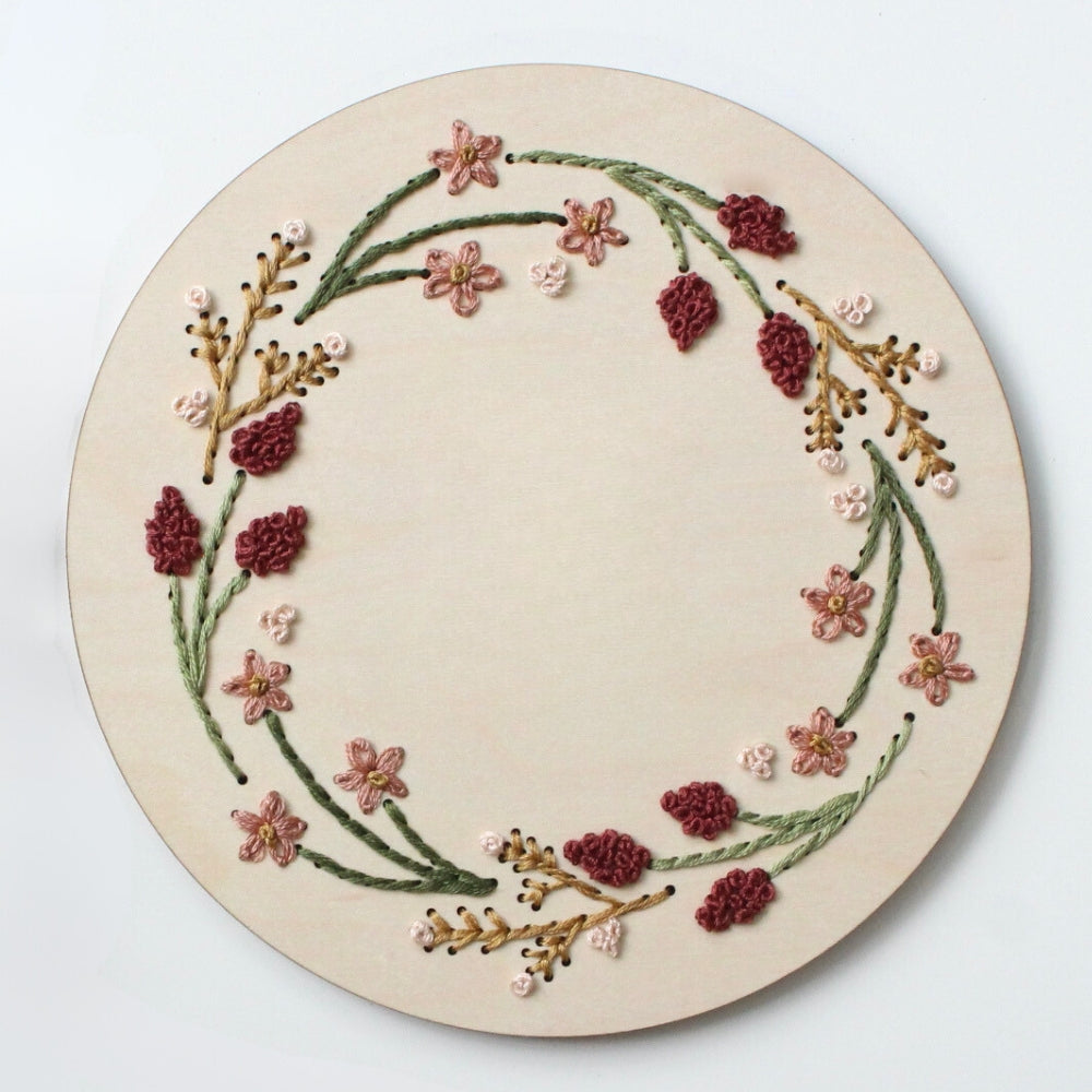 Fall Wreath Embroidery Board DIY