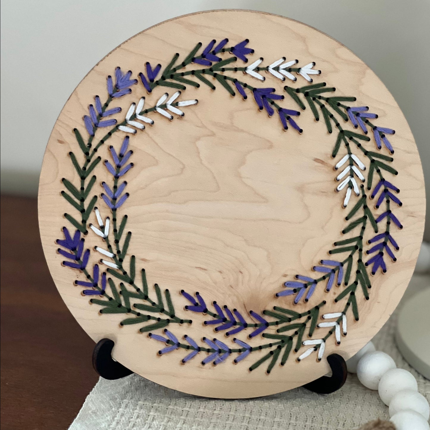 Lavender Wreath Embroidery Board DIY