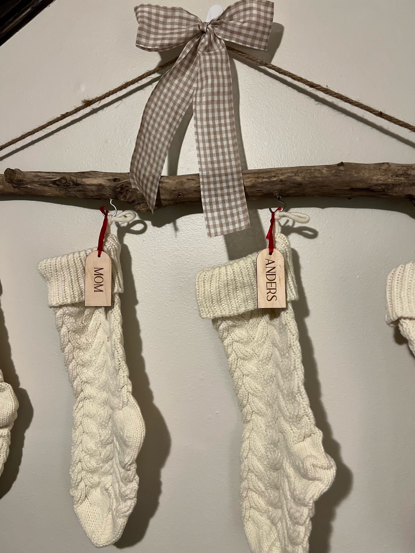 Christmas Stocking Rectangle Tags