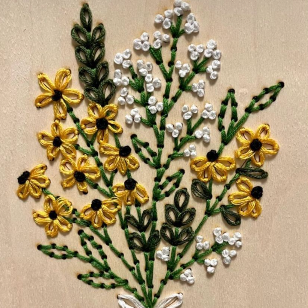 black-eyed-susan-daisy-embroidery-board