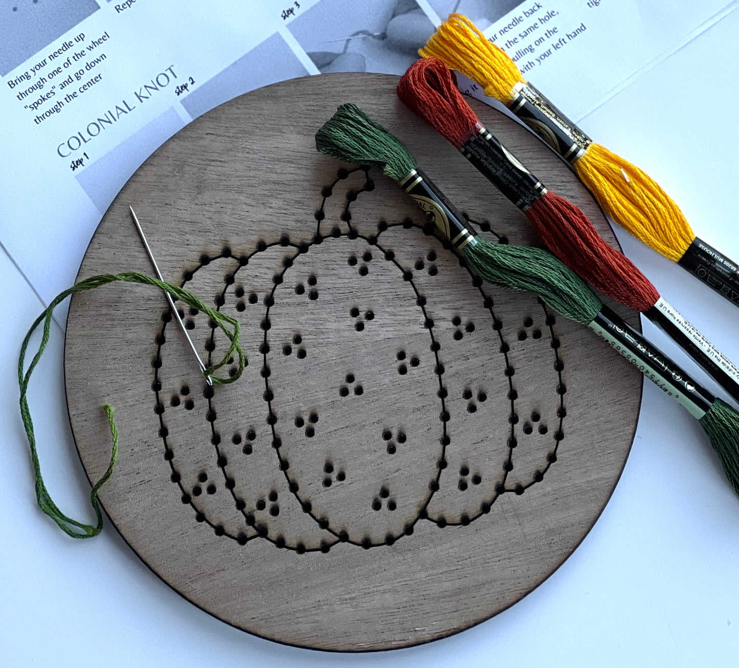 Pumpkin Embroidery Board DIY