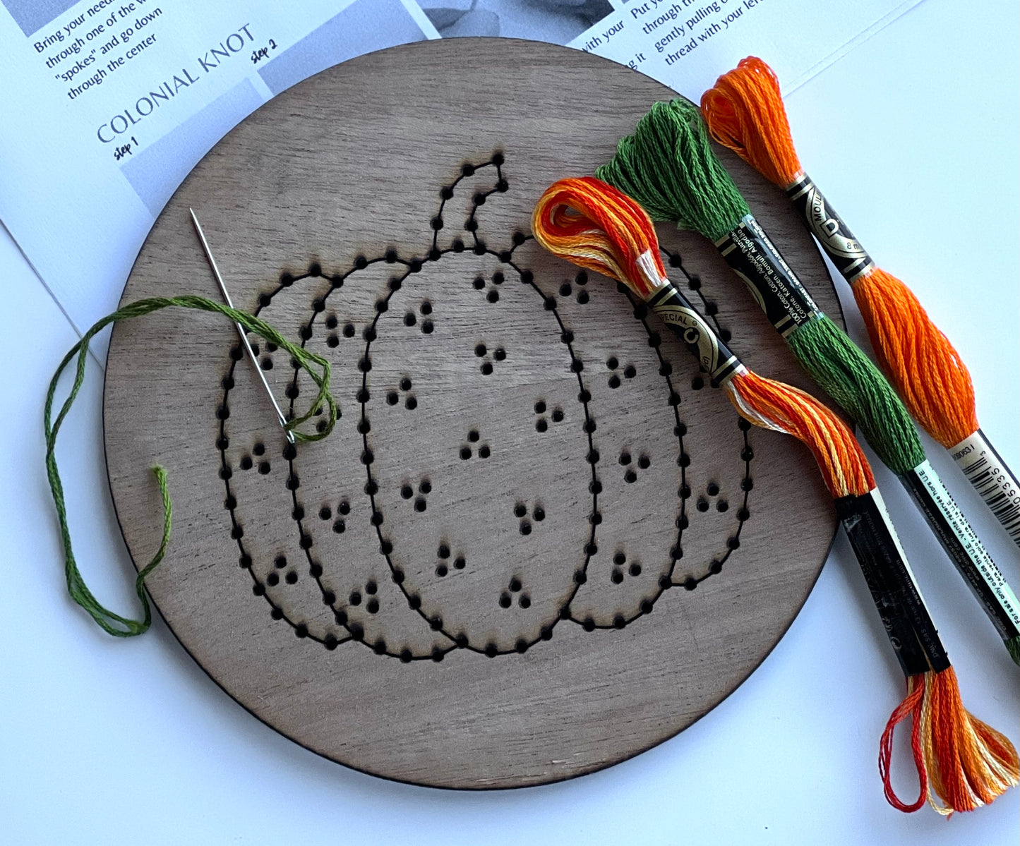 Pumpkin Embroidery Board DIY