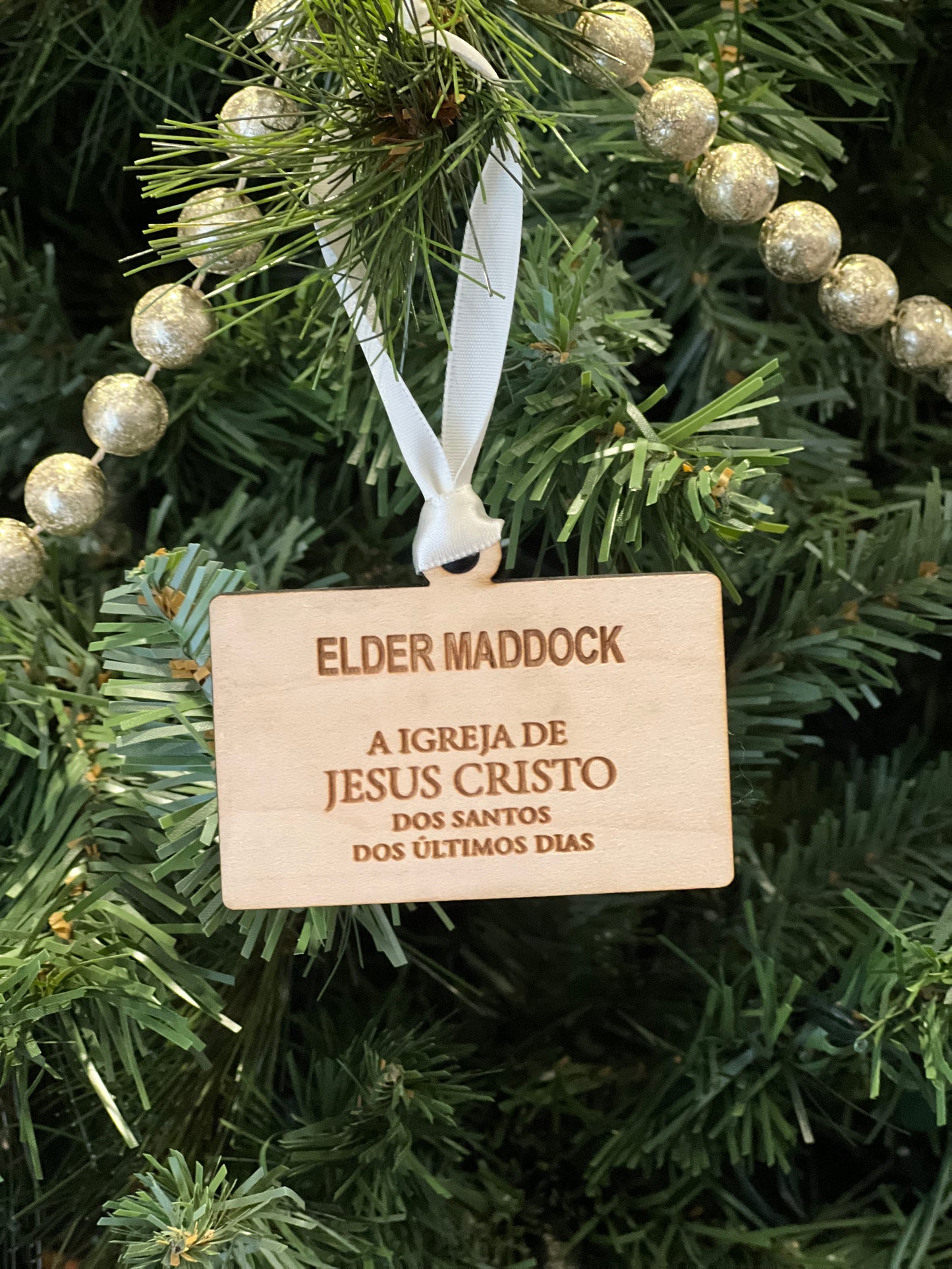 Missionary Badge Christmas Ornament