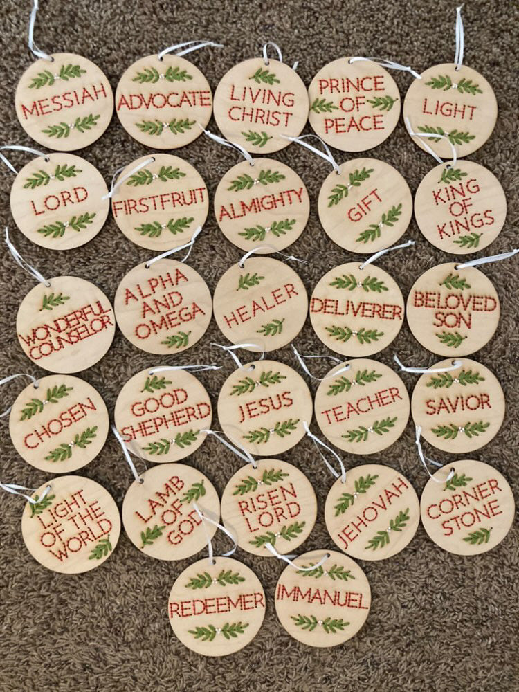 Names of Christ Embroidery Boards DIY Ornaments