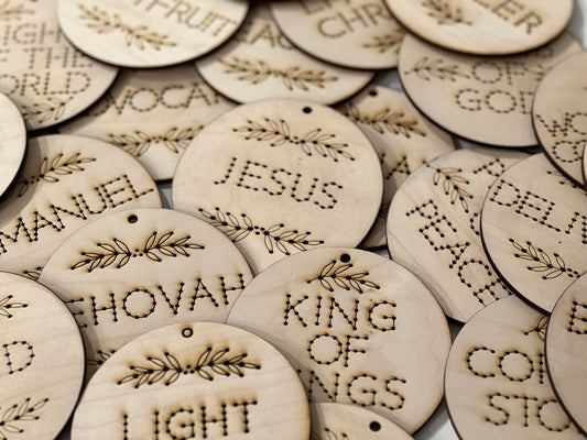 Names of Christ Embroidery Boards DIY Ornaments